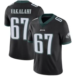 Men's Laekin Vakalahi Philadelphia Eagles No.67 Limited Alternate Vapor Untouchable Jersey - Black