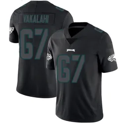 Men's Laekin Vakalahi Philadelphia Eagles No.67 Limited Jersey - Black Impact