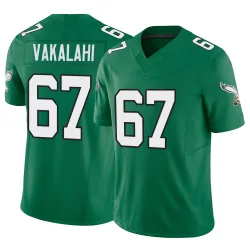 Men's Laekin Vakalahi Philadelphia Eagles No.67 Limited Kelly Alternate Vapor F.U.S.E. Jersey - Green