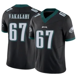Men's Laekin Vakalahi Philadelphia Eagles No.67 Limited Vapor F.U.S.E. Jersey - Black