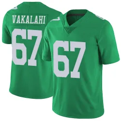 Men's Laekin Vakalahi Philadelphia Eagles No.67 Limited Vapor Untouchable Jersey - Green