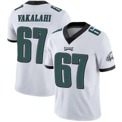 Men's Laekin Vakalahi Philadelphia Eagles No.67 Limited Vapor Untouchable Jersey - White