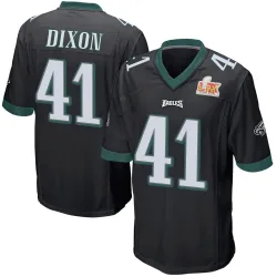 Men's Lance Dixon Philadelphia Eagles No.41 Game Alternate Super Bowl LIX Jersey - Black