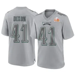 Men's Lance Dixon Philadelphia Eagles No.41 Game Atmosphere Fashion Super Bowl LIX Jersey - Gray