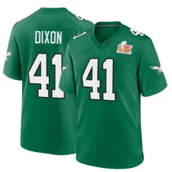 Men's Lance Dixon Philadelphia Eagles No.41 Game Kelly Alternate Super Bowl LIX Jersey - Green