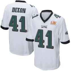 Men's Lance Dixon Philadelphia Eagles No.41 Game Super Bowl LIX Jersey - White