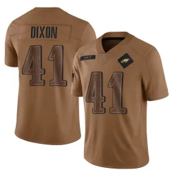Men's Lance Dixon Philadelphia Eagles No.41 Limited 2023 Salute To Service Jersey - Brown