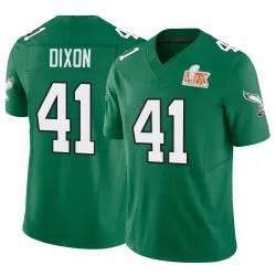 Men's Lance Dixon Philadelphia Eagles No.41 Limited Kelly Alternate Vapor F.U.S.E. Super Bowl LIX Jersey - Green