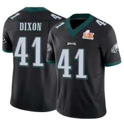 Men's Lance Dixon Philadelphia Eagles No.41 Limited Vapor F.U.S.E. Super Bowl LIX Jersey - Black