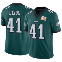 Men's Lance Dixon Philadelphia Eagles No.41 Limited Vapor F.U.S.E. Super Bowl LIX Jersey - Green