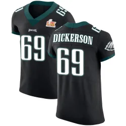 Men's Landon Dickerson Philadelphia Eagles No.69 Elite Alternate Vapor Untouchable Super Bowl LIX Jersey - Black