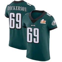 Men's Landon Dickerson Philadelphia Eagles No.69 Elite Midnight Team Color Vapor Untouchable Super Bowl LIX Jersey - Green
