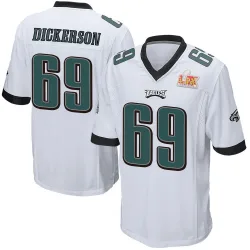 Men's Landon Dickerson Philadelphia Eagles No.69 Game Super Bowl LIX Jersey - White