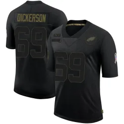 Men's Landon Dickerson Philadelphia Eagles No.69 Limited 2020 Salute To Service Jersey - Black