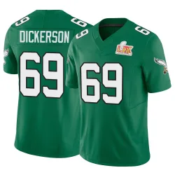 Men's Landon Dickerson Philadelphia Eagles No.69 Limited Kelly Alternate Vapor F.U.S.E. Super Bowl LIX Jersey - Green