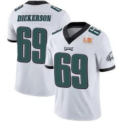 Men's Landon Dickerson Philadelphia Eagles No.69 Limited Vapor Untouchable Super Bowl LIX Jersey - White
