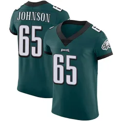 Men's Lane Johnson Philadelphia Eagles No.65 Elite Midnight Team Color Vapor Untouchable Jersey - Green