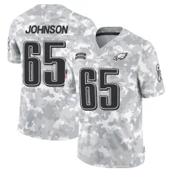 Men's Lane Johnson Philadelphia Eagles No.65 Limited 2024 Salute to Service Jersey - Arctic Camo