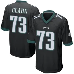 Men's Le'Raven Clark Philadelphia Eagles No.73 Game Alternate Jersey - Black
