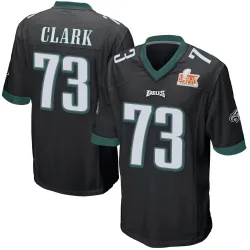 Men's Le'Raven Clark Philadelphia Eagles No.73 Game Alternate Super Bowl LIX Jersey - Black