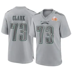 Men's Le'Raven Clark Philadelphia Eagles No.73 Game Atmosphere Fashion Super Bowl LIX Jersey - Gray