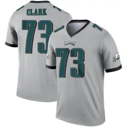 Men's Le'Raven Clark Philadelphia Eagles No.73 Legend Silver Inverted Jersey