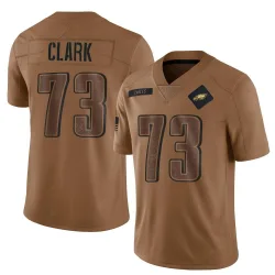 Men's Le'Raven Clark Philadelphia Eagles No.73 Limited 2023 Salute To Service Jersey - Brown