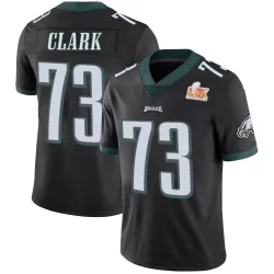 Men's Le'Raven Clark Philadelphia Eagles No.73 Limited Alternate Vapor Untouchable Super Bowl LIX Jersey - Black