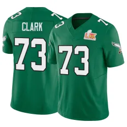 Men's Le'Raven Clark Philadelphia Eagles No.73 Limited Kelly Alternate Vapor F.U.S.E. Super Bowl LIX Jersey - Green