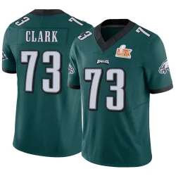 Men's Le'Raven Clark Philadelphia Eagles No.73 Limited Vapor F.U.S.E. Super Bowl LIX Jersey - Green