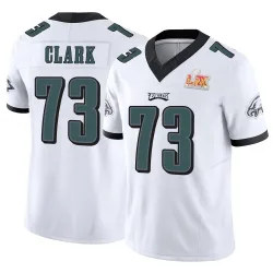 Men's Le'Raven Clark Philadelphia Eagles No.73 Limited Vapor F.U.S.E. Super Bowl LIX Jersey - White