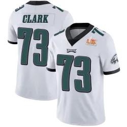 Men's Le'Raven Clark Philadelphia Eagles No.73 Limited Vapor Untouchable Super Bowl LIX Jersey - White
