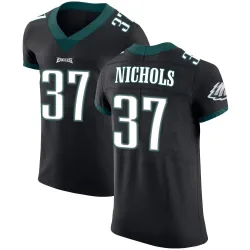 Men's Lew Nichols Philadelphia Eagles No.37 Elite Alternate Vapor Untouchable Jersey - Black