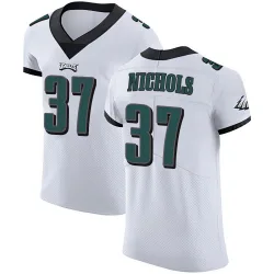 Men's Lew Nichols Philadelphia Eagles No.37 Elite Vapor Untouchable Jersey - White