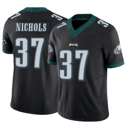 Men's Lew Nichols Philadelphia Eagles No.37 Limited Vapor F.U.S.E. Jersey - Black