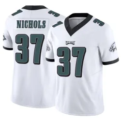Men's Lew Nichols Philadelphia Eagles No.37 Limited Vapor F.U.S.E. Jersey - White