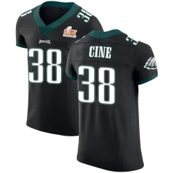 Men's Lewis Cine Philadelphia Eagles No.38 Elite Alternate Vapor Untouchable Super Bowl LIX Jersey - Black