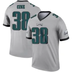 Men's Lewis Cine Philadelphia Eagles No.38 Legend Silver Inverted Jersey