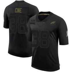 Men's Lewis Cine Philadelphia Eagles No.38 Limited 2020 Salute To Service Jersey - Black