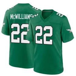 Men's Mac McWilliams Philadelphia Eagles No.22 Game Kelly Alternate Jersey - Green