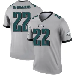 Men's Mac McWilliams Philadelphia Eagles No.22 Legend Silver Inverted Jersey