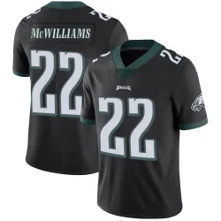 Men's Mac McWilliams Philadelphia Eagles No.22 Limited Alternate Vapor Untouchable Jersey - Black
