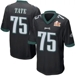 Men's Marcus Tate Philadelphia Eagles No.75 Game Alternate Super Bowl LIX Jersey - Black
