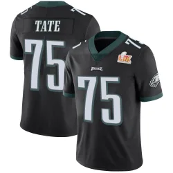 Men's Marcus Tate Philadelphia Eagles No.75 Limited Alternate Vapor Untouchable Super Bowl LIX Jersey - Black