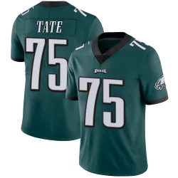 Men's Marcus Tate Philadelphia Eagles No.75 Limited Midnight Team Color Vapor Untouchable Jersey - Green