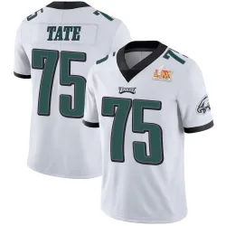 Men's Marcus Tate Philadelphia Eagles No.75 Limited Vapor Untouchable Super Bowl LIX Jersey - White