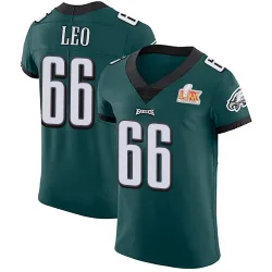 Men's Matt Leo Philadelphia Eagles No.66 Elite Midnight Team Color Vapor Untouchable Super Bowl LIX Jersey - Green