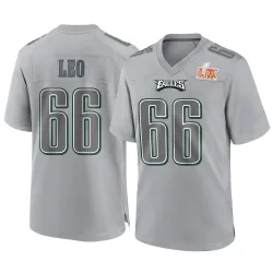 Men's Matt Leo Philadelphia Eagles No.66 Game Atmosphere Fashion Super Bowl LIX Jersey - Gray