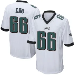 Men's Matt Leo Philadelphia Eagles No.66 Game Jersey - White