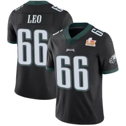 Men's Matt Leo Philadelphia Eagles No.66 Limited Alternate Vapor Untouchable Super Bowl LIX Jersey - Black